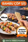 Bambu Çöp Şiş 40 cm 20 Adet thumbnail 1