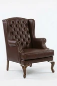 Crown Chester Klasik Ahşap Berjer thumbnail 3