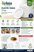 Uplass Plastik Tabak 17 cm  100'lü thumbnail 2