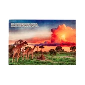 Botsvana Temalı Ahşap Kartpostal Magnet thumbnail 1