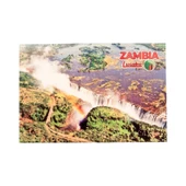 Zambiya Temalı Ahşap Kartpostal Magnet thumbnail 1
