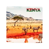 Kenya Temalı Ahşap Bardak Altlığı thumbnail 1