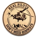 REAL PILOTS DONT NEED RUNWAYS COUGAR Deri PEÇ - Arma - Askeri Patch thumbnail 1