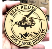 REAL PILOTS DONT NEED RUNWAYS COUGAR Deri PEÇ - Arma - Askeri Patch thumbnail 2