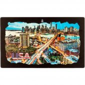 New York Temalı Ahşap Fresco Tablo thumbnail 1