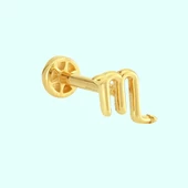 Altın Tragus Piercing 14 Ayar Akrep Burcu thumbnail 1