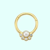 Altın Halka Piercing İnci Form 14 Ayar thumbnail 1
