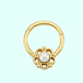 Altın Halka Piercing İnci Form 14 Ayar thumbnail 1