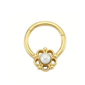 Altın Halka Piercing İnci Form 14 Ayar thumbnail 2