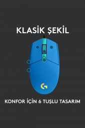 Logitech G102 Lightsync Optik Kablolu Oyuncu Mouse - Mavi thumbnail 4