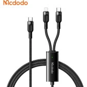 Mcdodo 2in1 100W TypeC- İphone Data-Şarj Kablo 1.2M-Siyah CA-8780 thumbnail 1