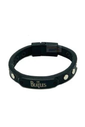 Beatles Figürlü Unisex Deri Çelik Bileklik thumbnail 2