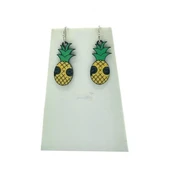 Renkli Metal Ananas Küpe No.2 thumbnail 1