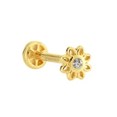 Altın Çiçek Tragus Piercing 14 Ayar thumbnail 2