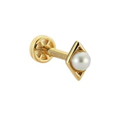 Altın İnci Tragus Piercing 14 Ayar thumbnail 2