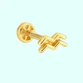 Altın Tragus Piercing 14 Ayar Kova Burcu thumbnail 1