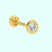 Altın Tektaş Tragus Piercing 14 Ayar thumbnail 1