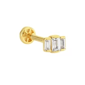 Altın Baget Tragus Piercing 14 Ayar Tria thumbnail 2