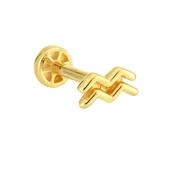 Altın Tragus Piercing 14 Ayar Kova Burcu thumbnail 2