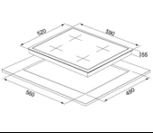Silverline CS5700E6S01 Ankastre Ocak Gri thumbnail 2