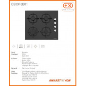 Silverline CS5343B01 Ankastre Siyah Döküm Ocak thumbnail 2