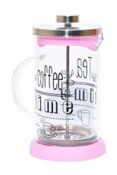 French Press Bitki Çayı Demliği Pembe 600ml thumbnail 1
