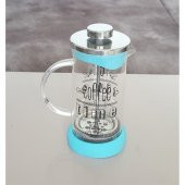 French Press Bitki Çayı Demliği Mavi 350  ml thumbnail 2