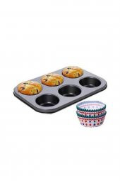 6 Lı Muffin Kek Kalıbı thumbnail 1