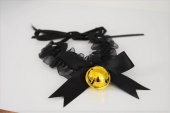 Siyah Dantelli Zilli Choker Tasma Kolye Kadın Kız thumbnail 3
