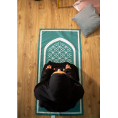BAHA Portable Prayer Mat  Classic SEJADAH (MOSS GREEN) thumbnail 2