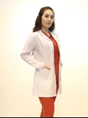 Doktor Hemşire Bayan Orta Boy Gömlek Yaka Beyaz Önlük M thumbnail 1