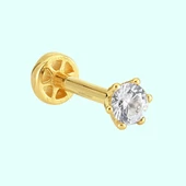 Altın Tektaş Tragus Piercing 14 Ayar thumbnail 1
