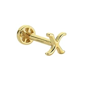 Altın Piercing -X- Harf 14 Ayar Tragus thumbnail 2