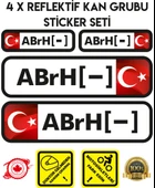 TR AB rH - Reflektif Kan Grubu Seti Sticker Çınar Extreme thumbnail 1