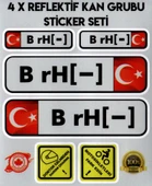 TR B rH - Reflektif Kan Grubu Seti Sticker Çınar Extreme thumbnail 2