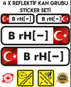 TR B rH - Reflektif Kan Grubu Seti Sticker Çınar Extreme thumbnail 1