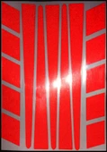 Şerit Şeklinde Reflektif Kırmızı Sticker Çınar Extreme thumbnail 2