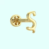 Altın Piercing -Ş- Harf 14 Ayar Tragus thumbnail 1