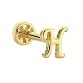 Altın Piercing -H- Harf 14 Ayar Tragus thumbnail 2