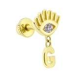 Altın Sallantılı Harf Piercing Harfler Mevcut thumbnail 9
