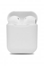 I12 Beyaz Iphone Android Universal Bluetooth Hd Ses Kalitesi Kulaklık thumbnail 2