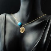 Y Harfi Oval Altın Kolye thumbnail 2