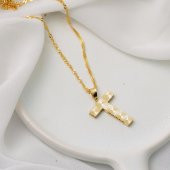 T Harfi 3 Boyutlu Altın Kolye thumbnail 3