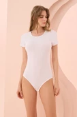 Beyaz Yarım Kol Çıtçıtlı Body thumbnail 2