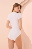 Beyaz Yarım Kol Çıtçıtlı Body thumbnail 4