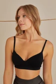 Siyah Covered Seamless Sütyen thumbnail 1