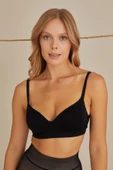 Siyah Covered Seamless Sütyen thumbnail 3