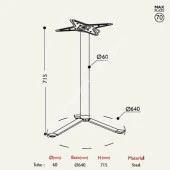 Toplanır Masa Ayağı 11.508 - Taban Çapı 64cm thumbnail 2