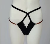 ASM0168 Bayan Siyah Fisto Exotic String Tanga thumbnail 3