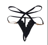ASM0168 Bayan Siyah Fisto Exotic String Tanga thumbnail 5